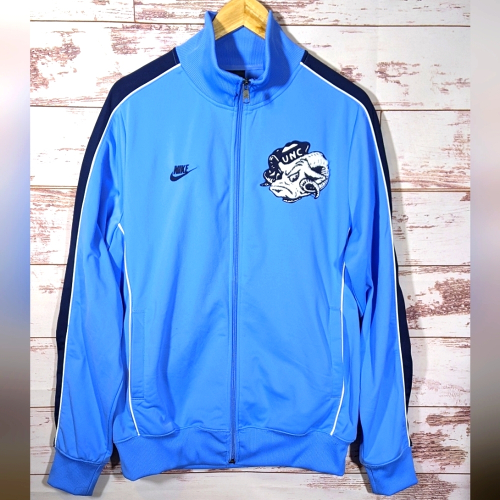 Nike North Carolina Tar Heels Mascot Patch Track Warm-up Jacket Men's Large